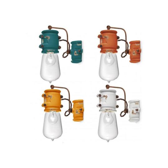 vintage lampa fali halo konyha etkezo kezzel festett keramai olasz design provansz toszkana rusztikus szines retro vintage folyoso vilagitas nappali ferroluce retro lameridiana.jpg